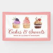 Cupcake Bakkerij gebak Chef Catering Banner (Horizontaal)