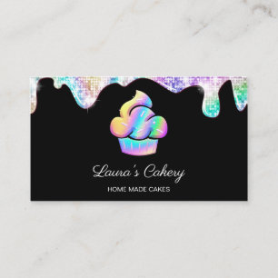 Cupcake bakkerij gebak Chef Holographic Business C Visitekaartje