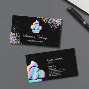 Cupcake bakkerij gebak Chef Holographic Business C Visitekaartje