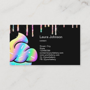 Cupcake bakkerij gebak Chef Holographic Business C Visitekaartje