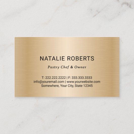 Cupcake bakkerij gebak chef-kok moderne marine & g visitekaartje (Achterkant)
