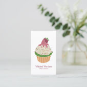 Cupcake Bakkerij Gebak Chef QR Code Visitekaartje (Staand voorkant)
