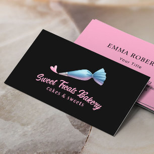 Cupcake Bakkerij Gebak Chef Schattige Piping Bag & Visitekaartje