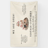  cupcake bakkerij gebak snoep spandoek (Verticaal)