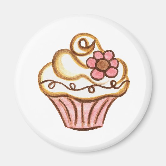 Cupcake Bakkerij Keukenmagneet Magneet (Voorkant)