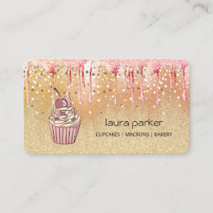 Cupcake bakkerij Roos Gold Driving PInk Visitekaartje