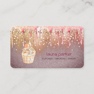 Cupcake bakkerij Roos Gold Driving PInk Visitekaartje
