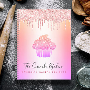 Cupcake bakkerij roze roze rozenrok notitieboek