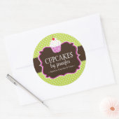 Cupcake Bakkerij Verpakking Stickers (Envelop)