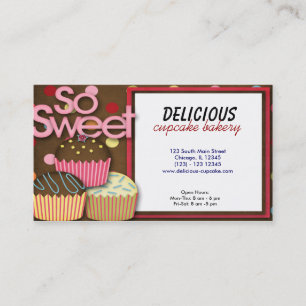 Cupcake bakkerij visitekaartje