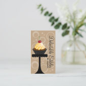 Cupcake bakkerij visitekaartje (Staand voorkant)