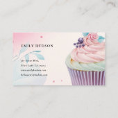 Cupcake Bakkerij Waterverf Visitekaartje (Achterkant)