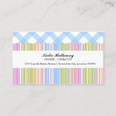 Cupcake bakkerijkleurig visitekaartje (Achterkant)