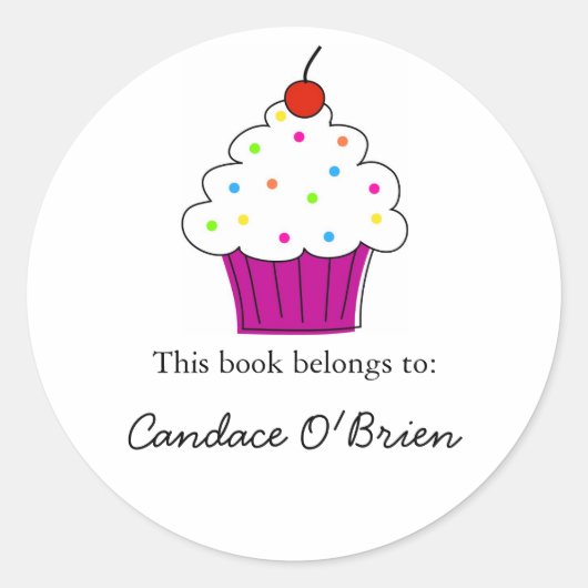Cupcake-bakplaatlabels Ronde Sticker (Voorkant)