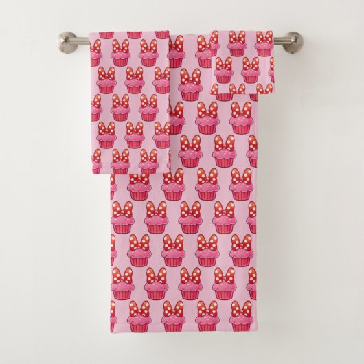 Cupcake Bath Towel Set (En situation)