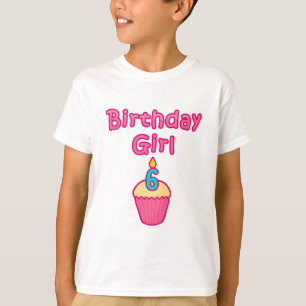 Cupcake Birthday Girl 6 T-shirt