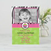 Cupcake Birthday Invitations avec photo (Debout devant)