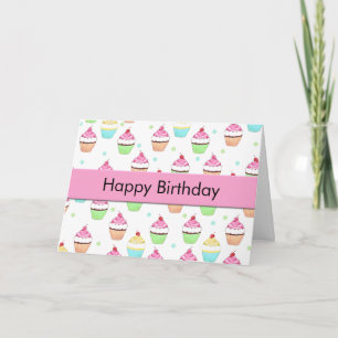 Cupcake Birthday-kaart Kaart