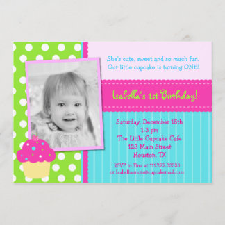 Cupcake Birthday Party-uitnodigingen Kaart