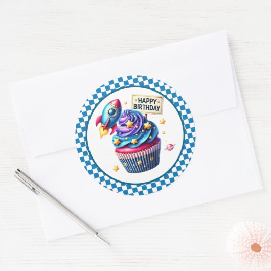 Cupcake Birthday Stickers (Envelop)