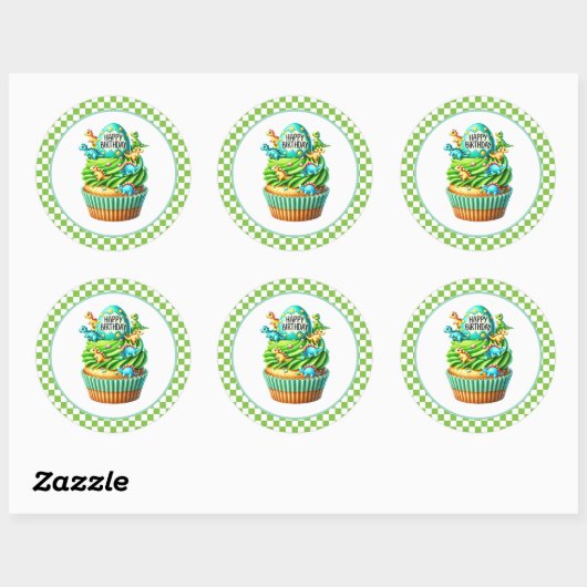 Cupcake Birthday Stickers (Feuille)
