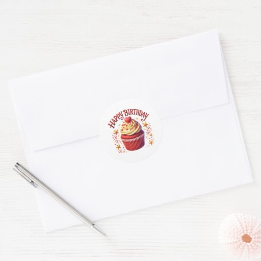 Cupcake Birthday Stickers (Enveloppe)