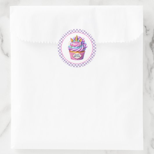 Cupcake Birthday Stickers (Sac)