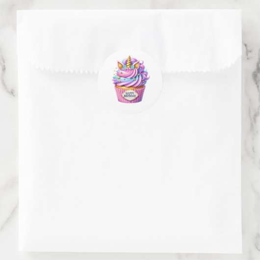 Cupcake Birthday Stickers (Sac)
