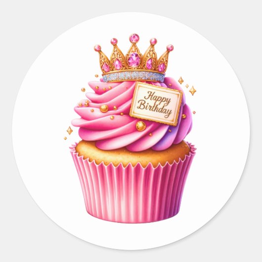 Cupcake Birthday Stickers (Devant)