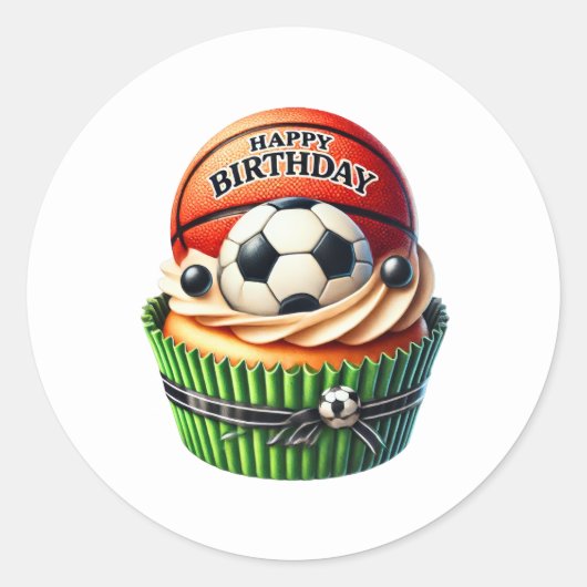 Cupcake Birthday Stickers (Devant)