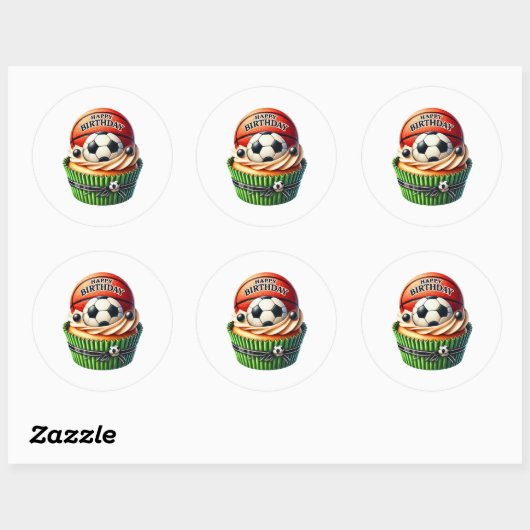 Cupcake Birthday Stickers (Feuille)