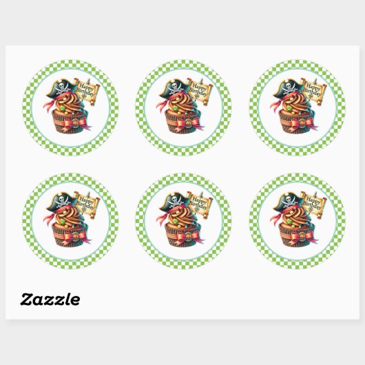 Cupcake Birthday Stickers (Feuille)