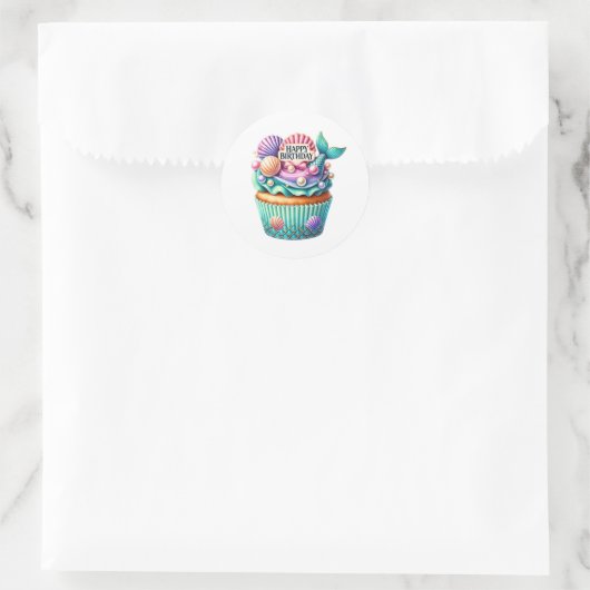 Cupcake Birthday Stickers (Sac)