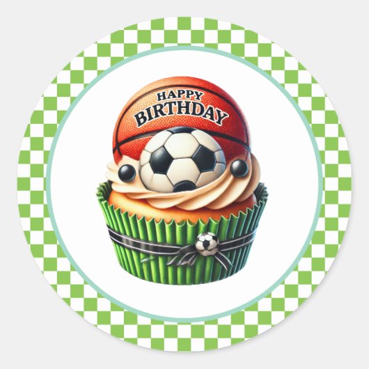Cupcake Birthday Stickers (Voorkant)