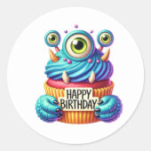 Cupcake Birthday Stickers (Voorkant)