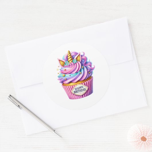 Cupcake Birthday Stickers (Enveloppe)