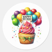 Cupcake Birthday Stickers (Devant)