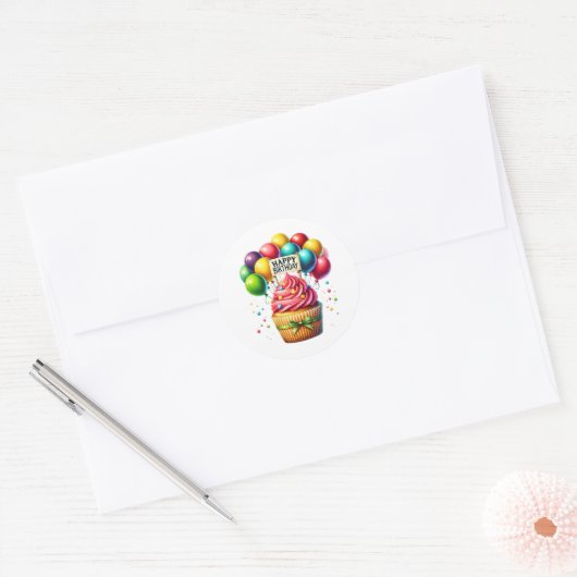 Cupcake Birthday Stickers (Enveloppe)