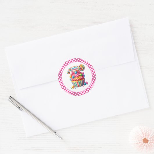 Cupcake Birthday Stickers (Enveloppe)