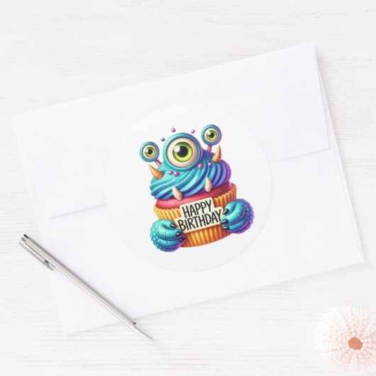 Cupcake Birthday Stickers (Enveloppe)