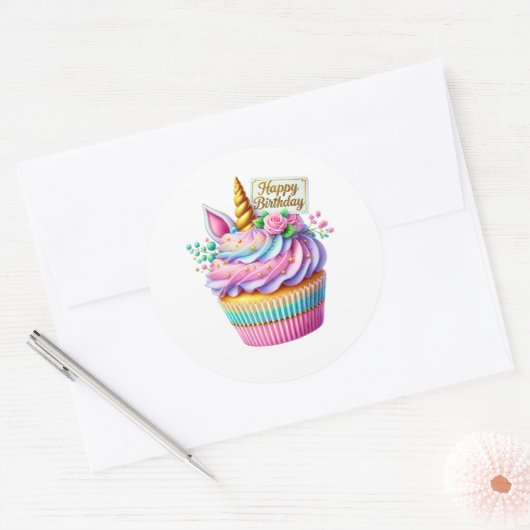 Cupcake Birthday Stickers (Enveloppe)