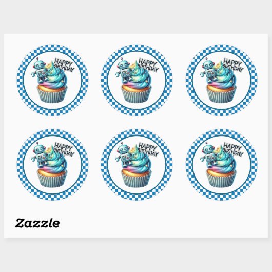 Cupcake Birthday Stickers (Feuille)