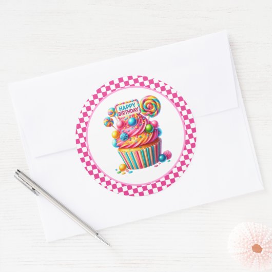 Cupcake Birthday Stickers (Enveloppe)