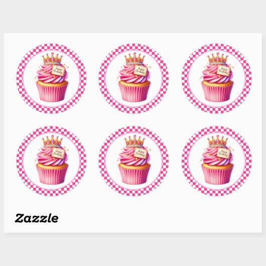 Cupcake Birthday Stickers (Feuille)