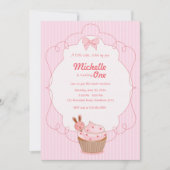 Cupcake Birthday Uitnodiging/Cupcake Uitnodiging (Voorkant)