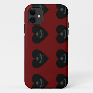 cupcake bloed rood zwart iPhone 11 hoesje