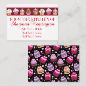 Cupcake / Boulangerie - Carte d'affaires / boîtier (Devant / Derrière)