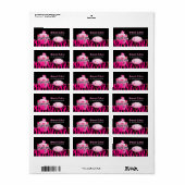 Cupcake boulangerie prix étiquette tigre rose rose (Feuille entière)