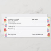 Cupcake Boutique Style Cadeaubonnen (Achterkant)