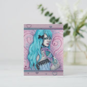 Cupcake Bubblegoth Pink Tattoos Turquoise Briefkaa Briefkaart (Staand voorkant)